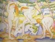 Franz Marc Bathing Girls (mk34) oil painting artist